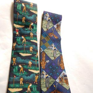 Ruff Hewn and Allyn Golf Theme Neck Ties